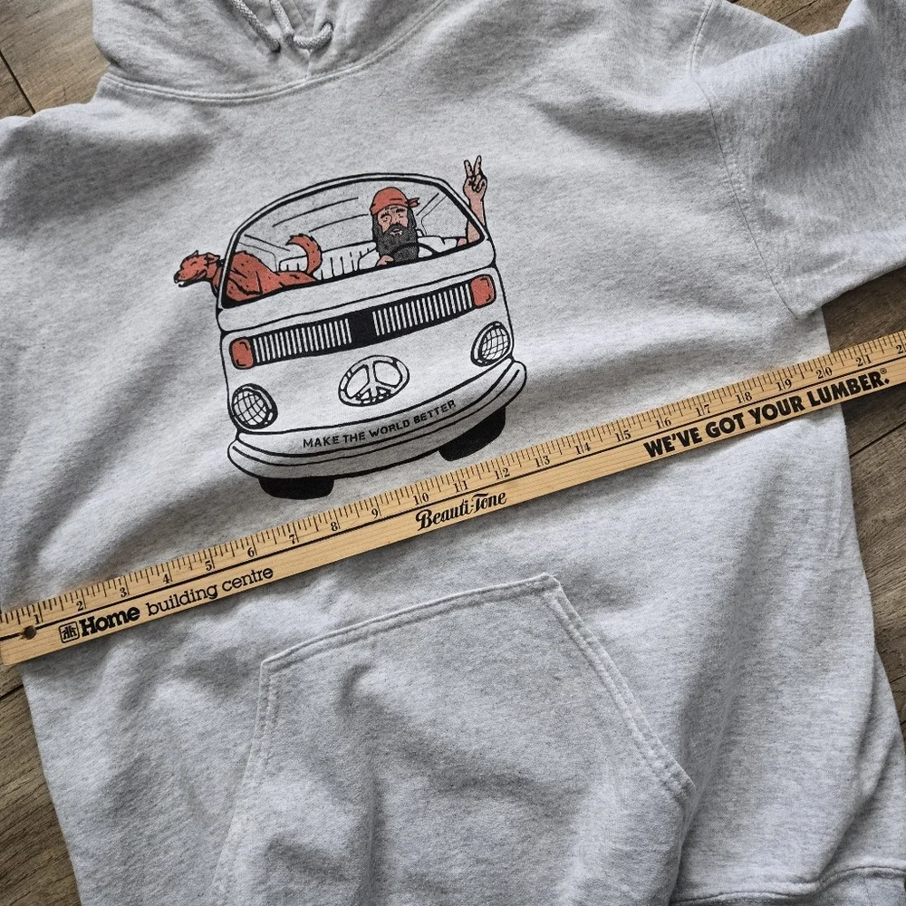 Volkswagen Bus Gray Medium Graphic Beyond Boundaries Life Hoodie - Picture 8 of 9